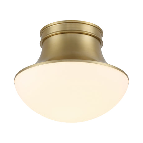 Jayden Flush Mount, Aged Brass