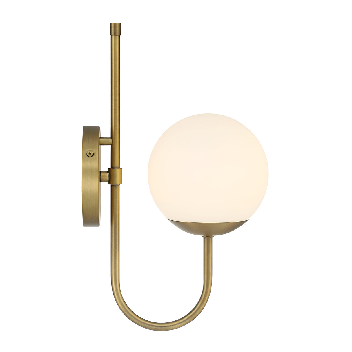 Open Box Castell Curved Arm LED Wall Sconce, Aged Brass