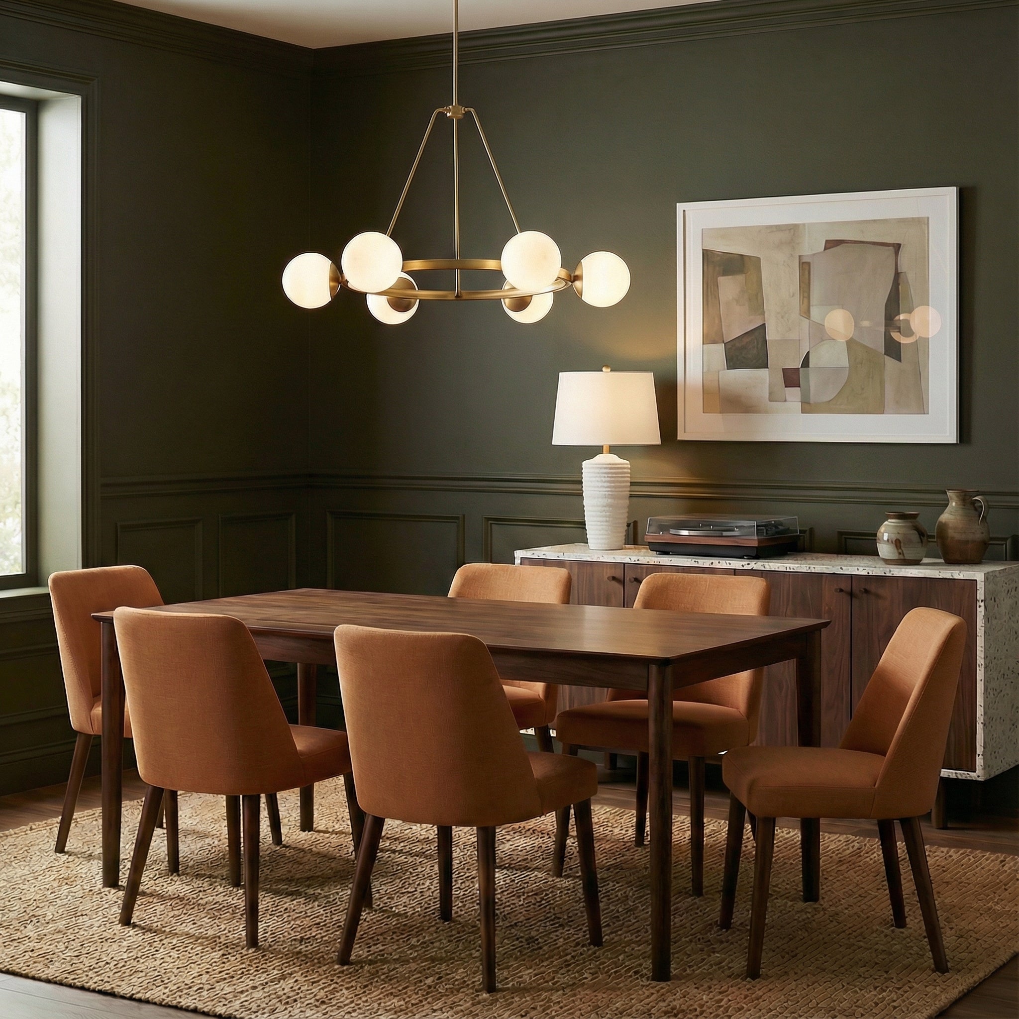 Castell 6 Globe Round Chandelier 36