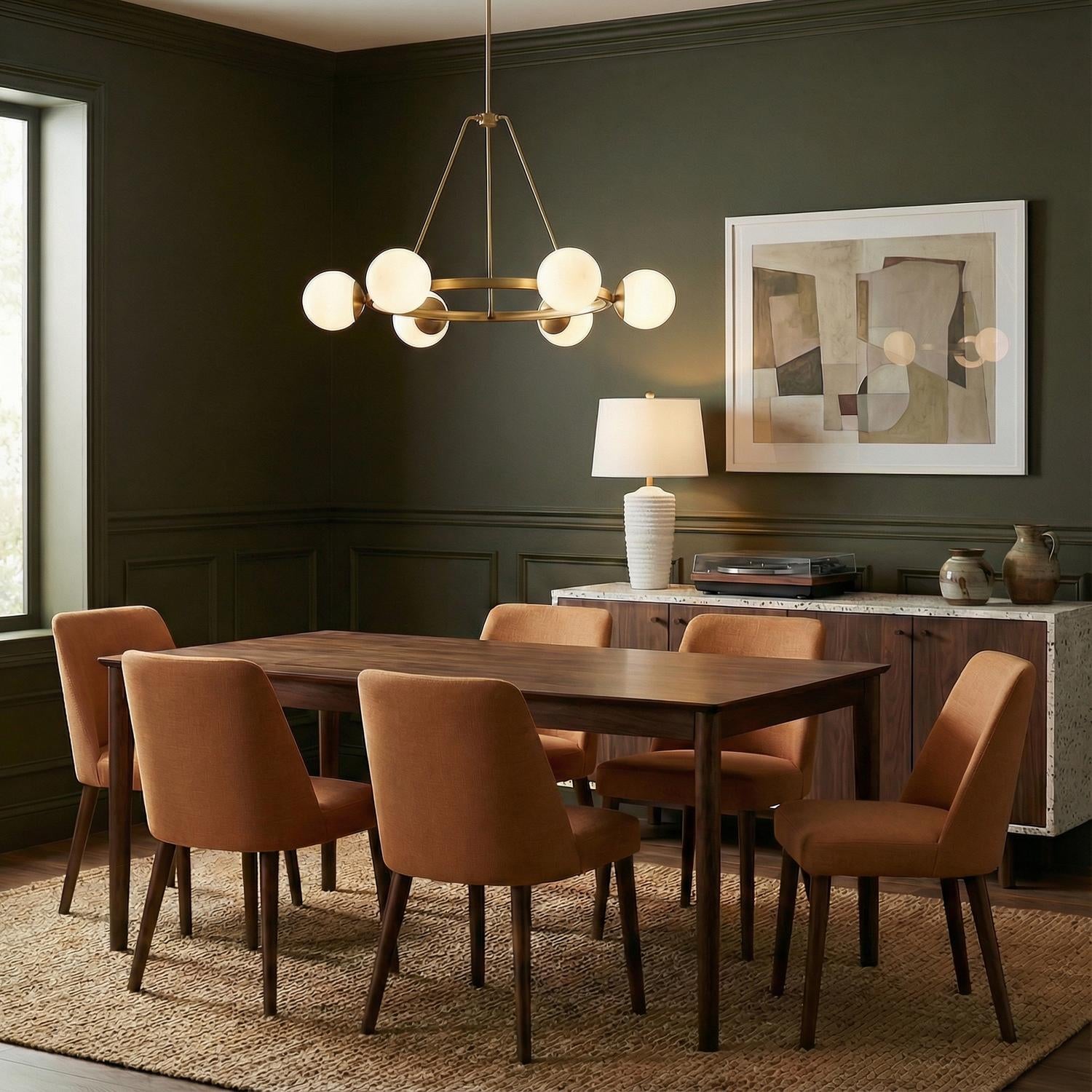 Castell 6 Globe Round Chandelier 36