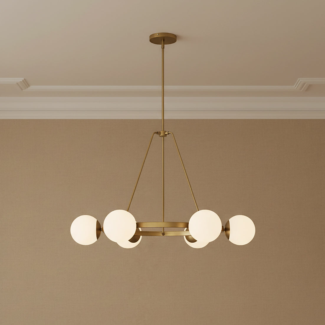 Castell 6 Globe Round Chandelier 36