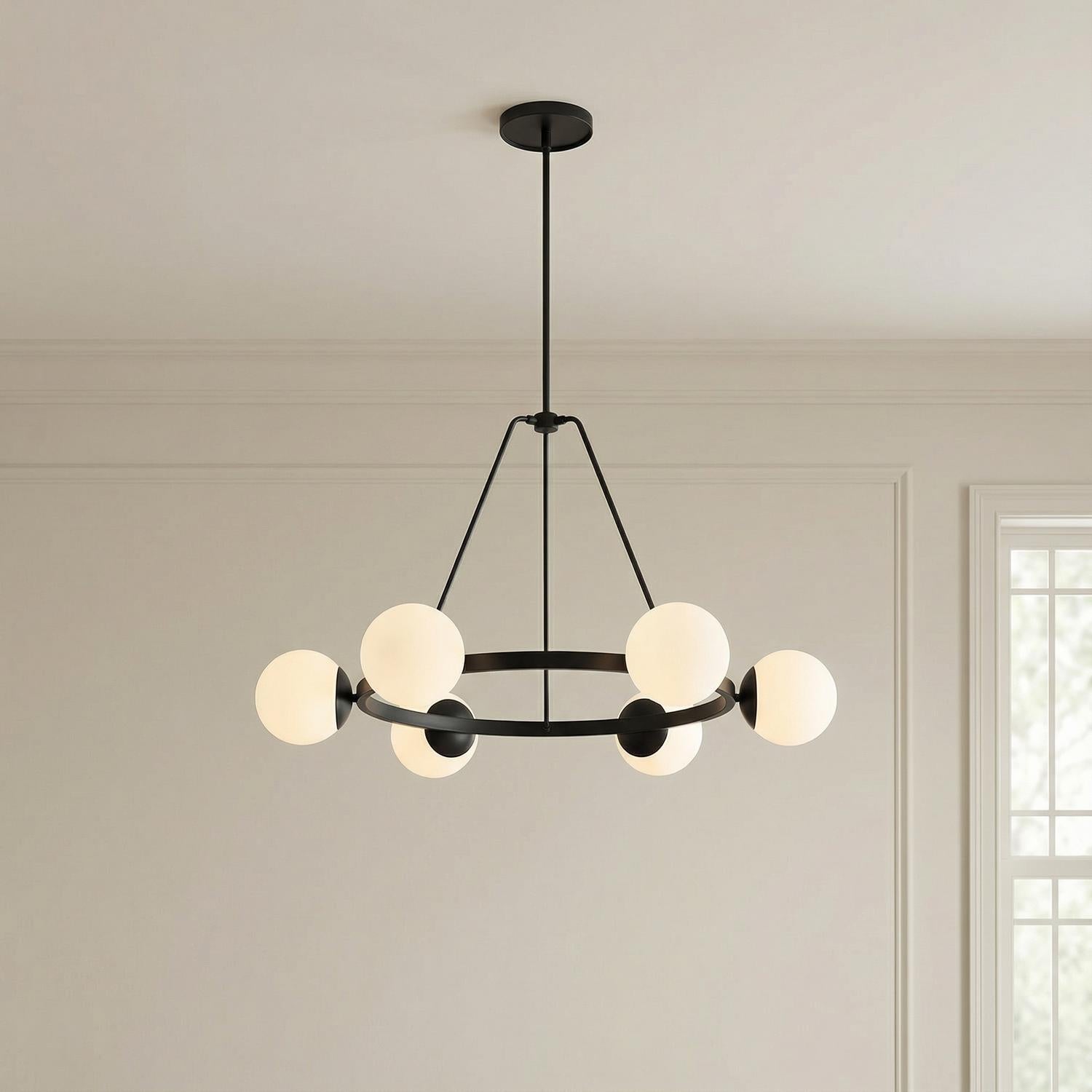 Castell 6 Globe Round Chandelier 36