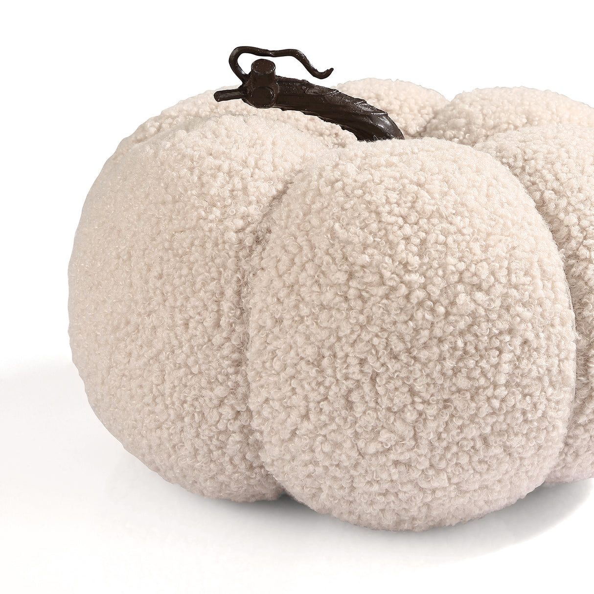 Rowan Plush Sherpa Pumpkins, Sand, Set of 2