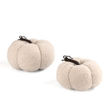 Rowan Plush Sherpa Pumpkins, Sand, Set of 2