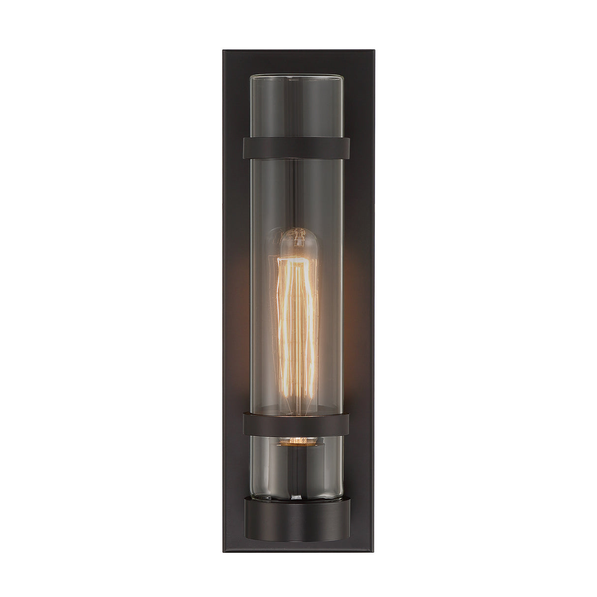 Open Box Glenn Outdoor Wall Light, Matte Black