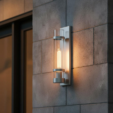 Glenn Outdoor Wall Light, Brushed Aluminum