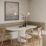 Open Box Milo 2 Globe Linear Arc LED Pendant 39", Aged Brass