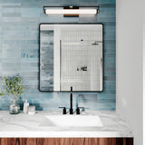 Ian LED Vanity Light, Matte Black and Chrome