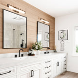 Ian LED Vanity Light, Matte Black and Chrome