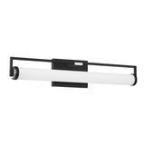 Ian LED Vanity Light, Matte Black and Chrome