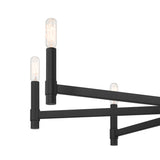 Carson 8 Light Chandelier, Matte Black