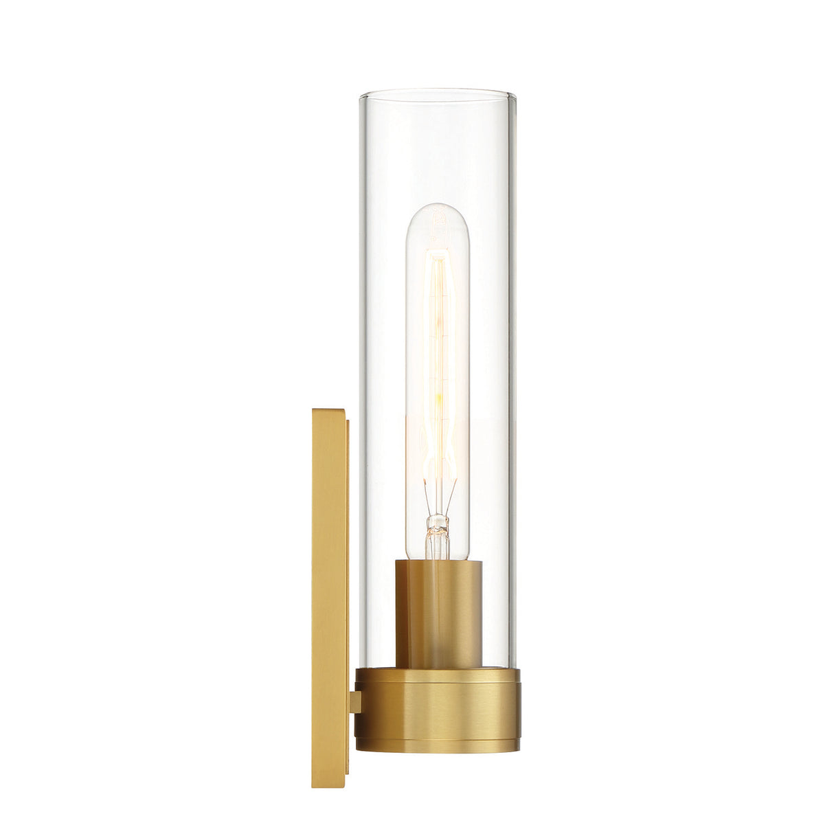 Open Box Sutton 1 Light Wall Sconce, Satin Brass