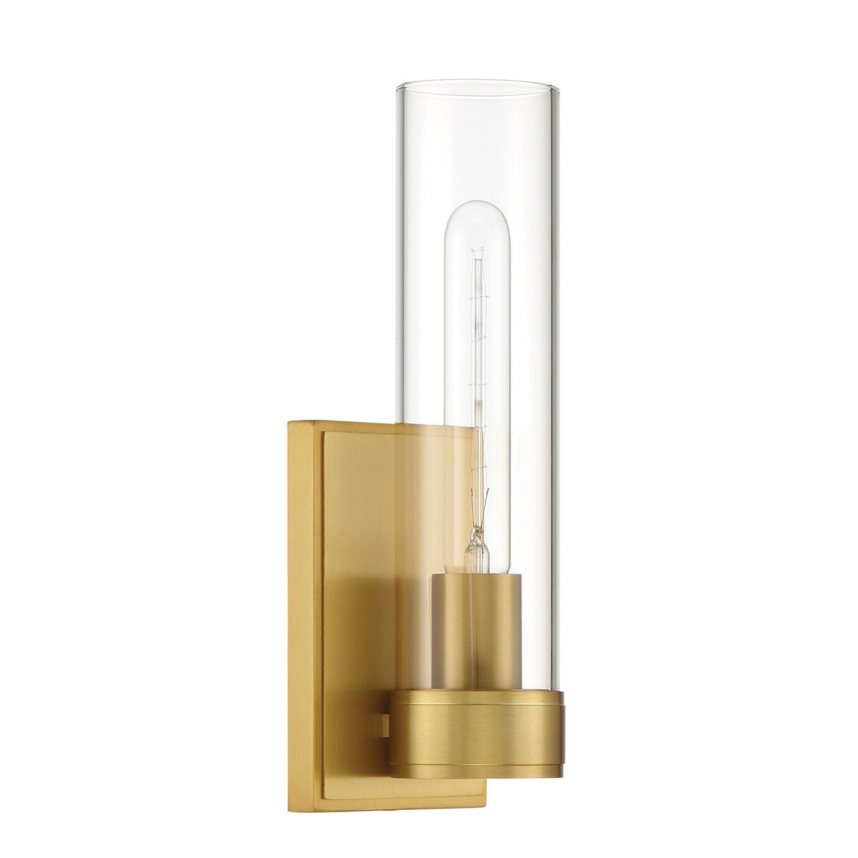 Open Box Sutton 1 Light Wall Sconce, Satin Brass