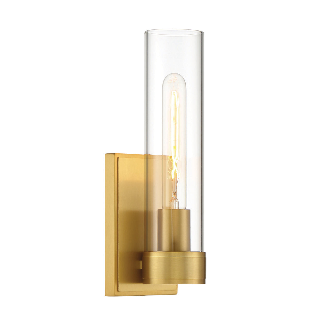 Open Box Sutton 1 Light Wall Sconce, Satin Brass