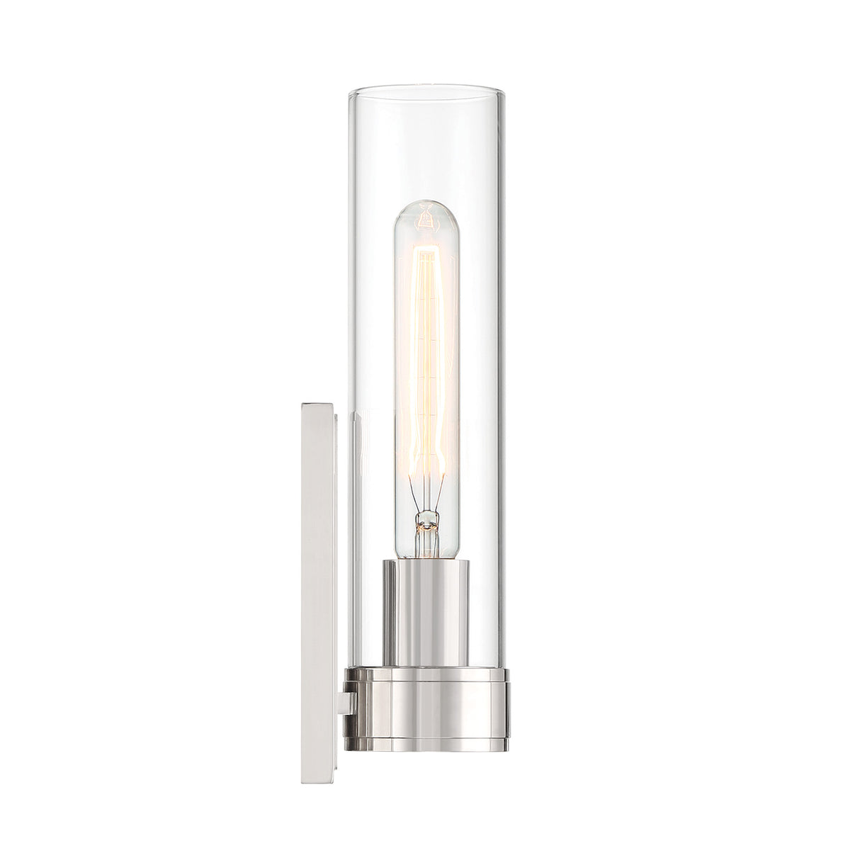 Sutton 1 Light Wall Sconce, Polished Nickel