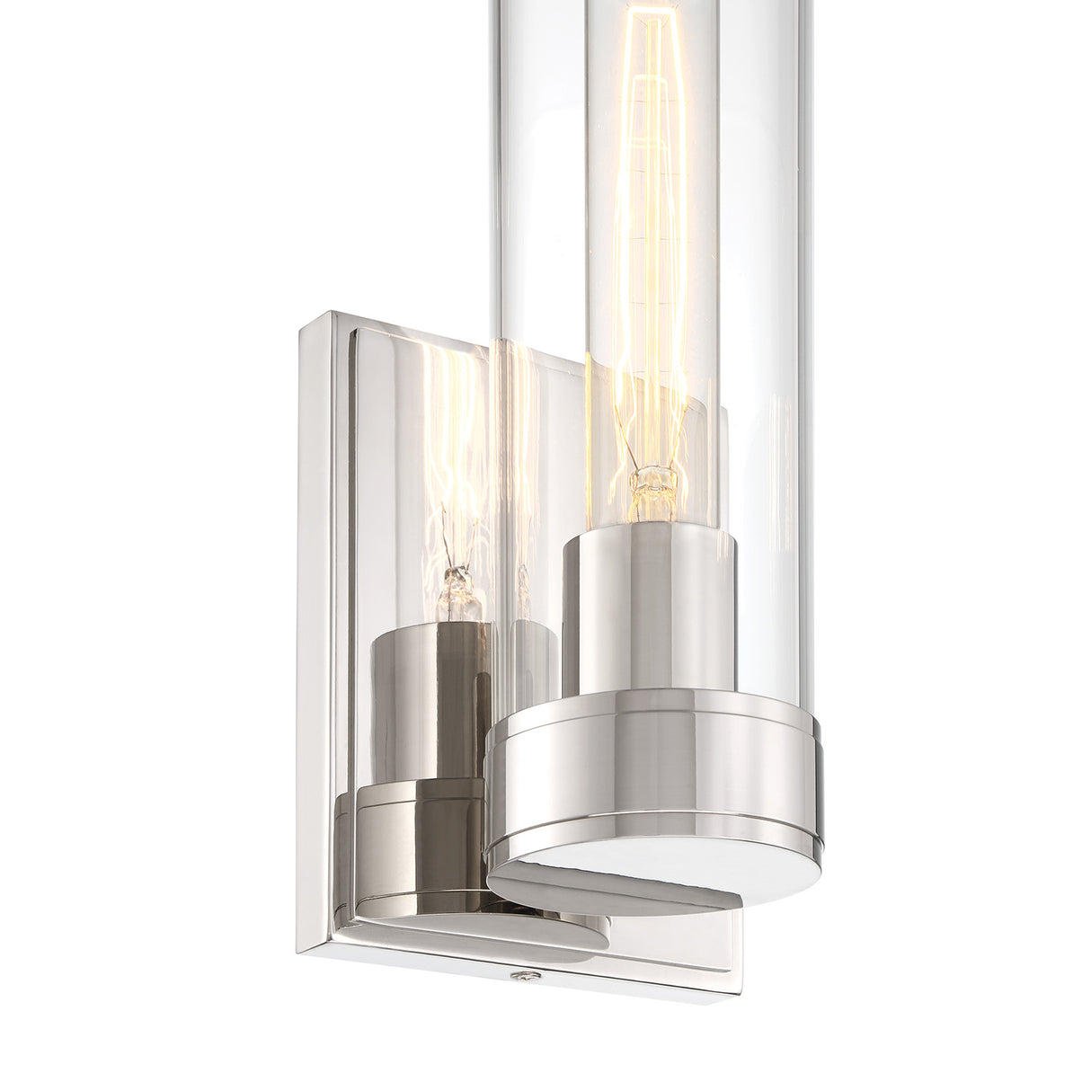 Sutton 1 Light Wall Sconce, Polished Nickel