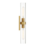 Sutton 2-Light Wall Sconce, Satin Brass