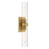 Sutton 2-Light Wall Sconce, Satin Brass