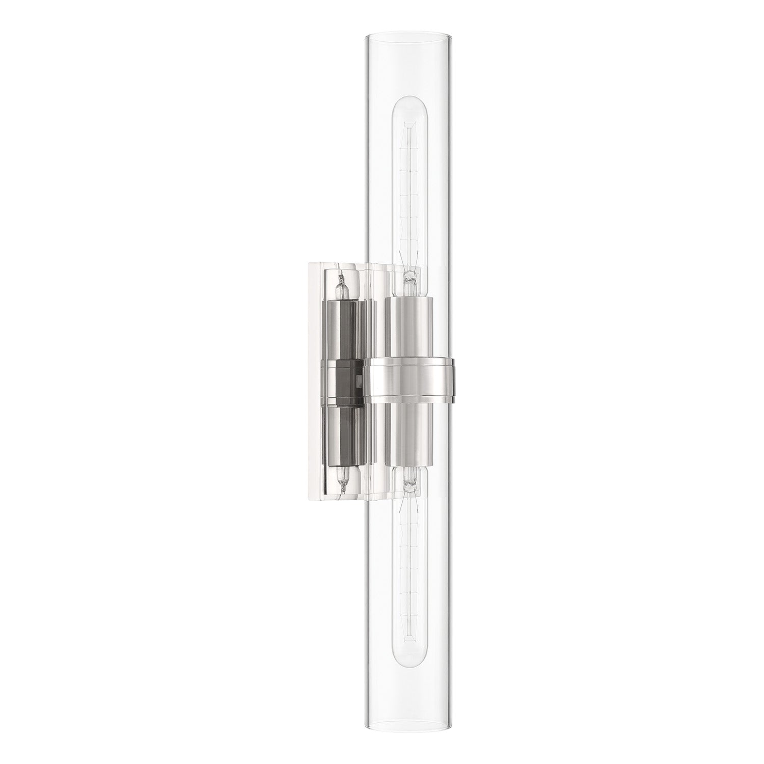 Sutton 2 Light Wall Sconce, Polished Nickel