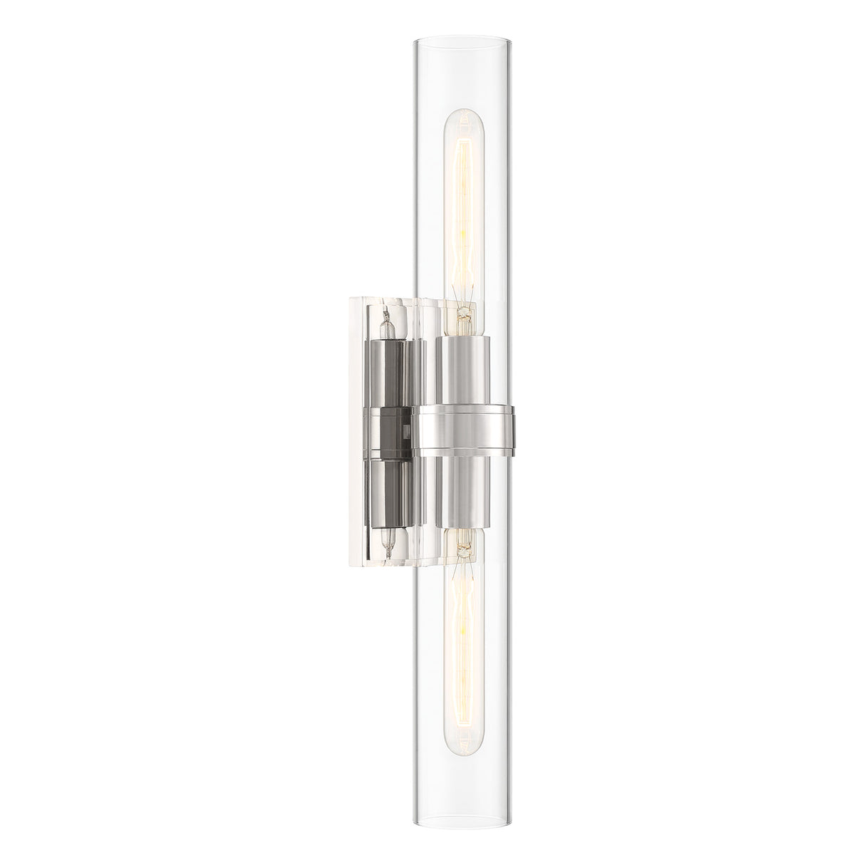 Sutton 2 Light Wall Sconce, Polished Nickel