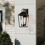 Cole Outdoor Wall Light, Medium 17" Black