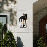 Open Box Cole Outdoor Wall Light, Medium, Black