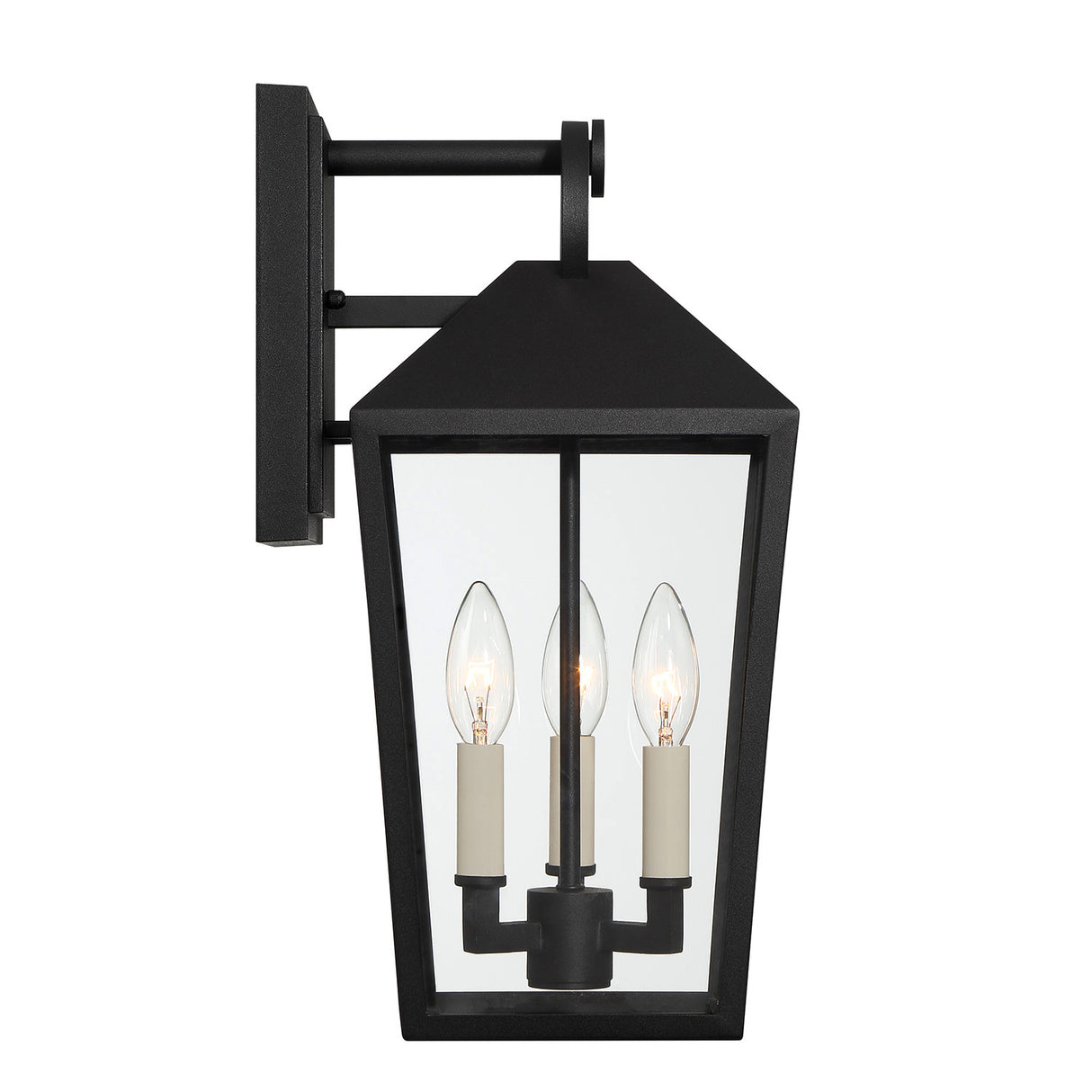 Cole Outdoor Wall Light, Medium 17" Black