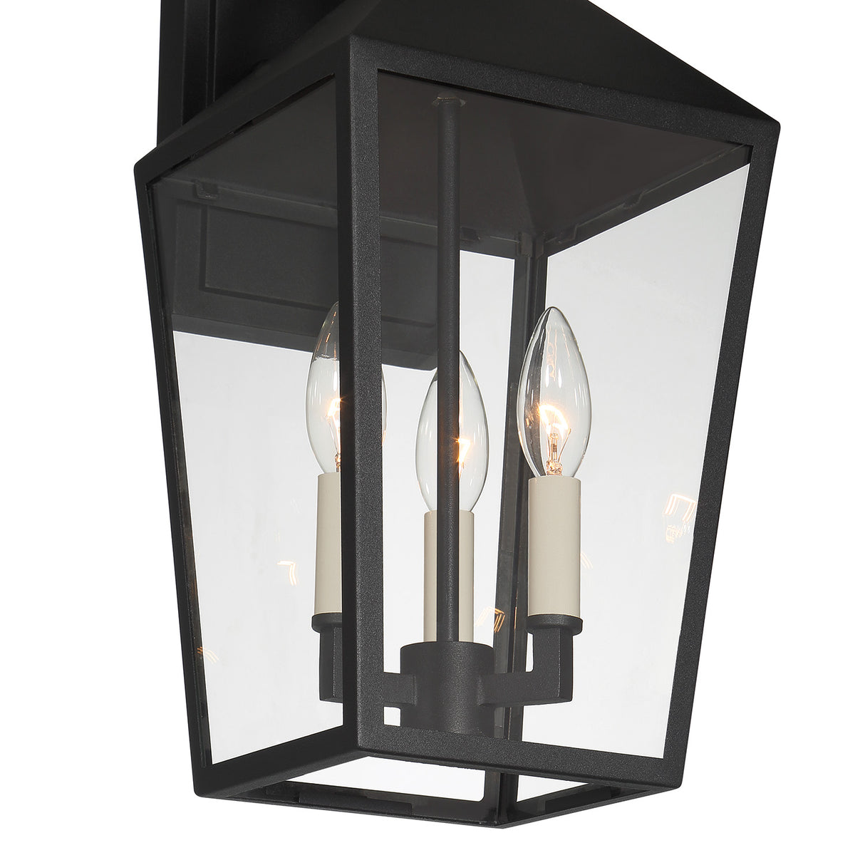 Open Box Cole Outdoor Wall Light, Medium, Black