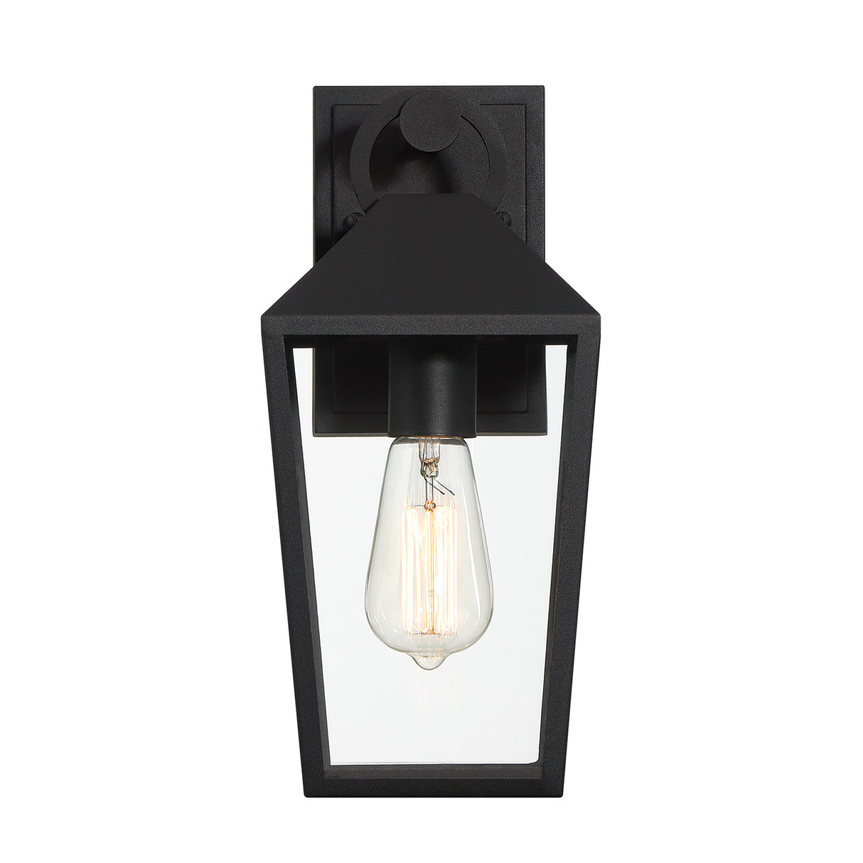 Cole Outdoor Wall Light, Small 13" Black