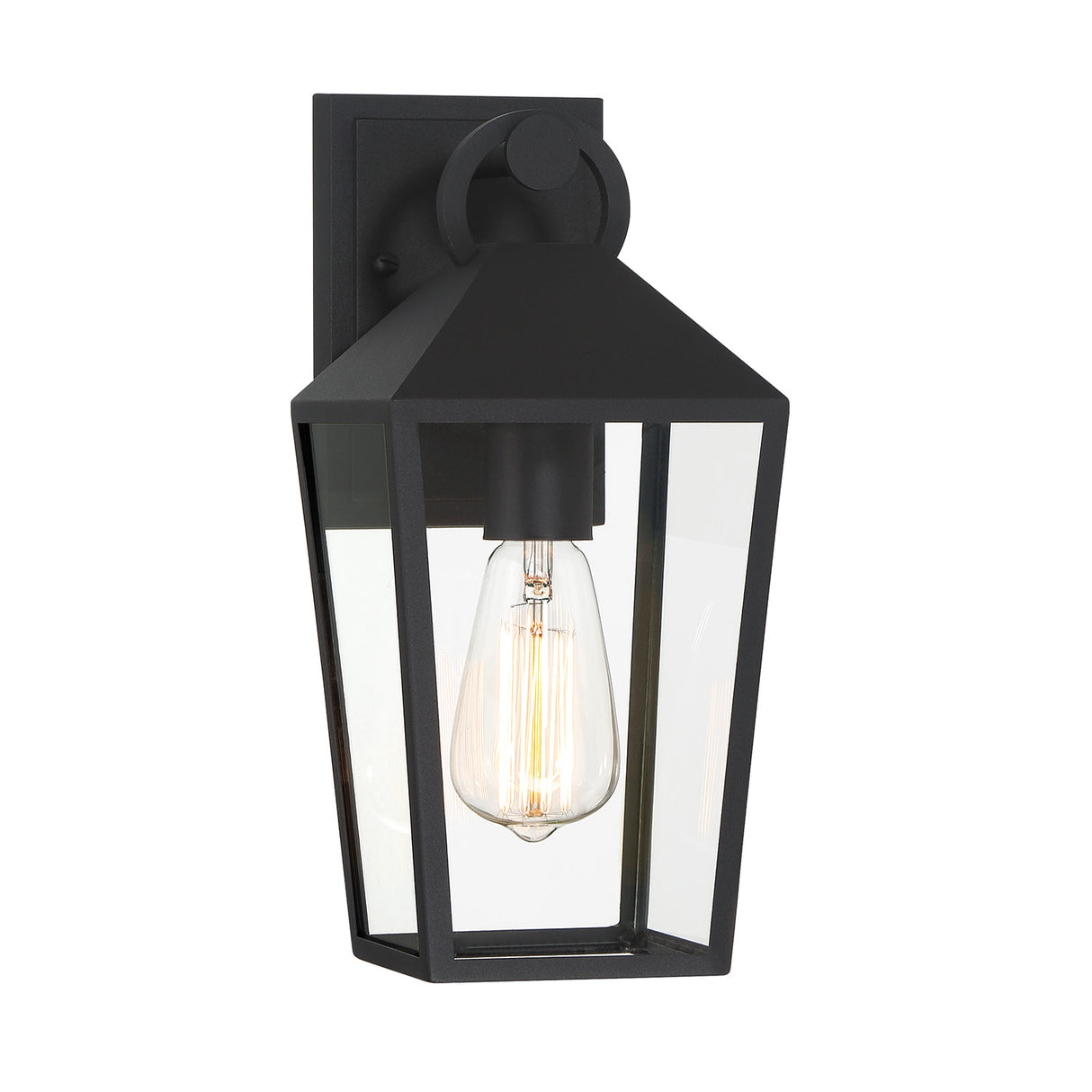 Cole Outdoor Wall Light, Small 13" Black