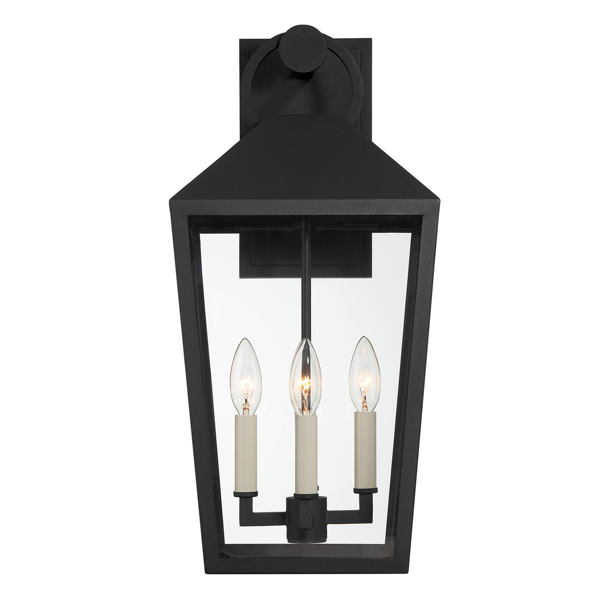 Cole Outdoor Wall Light, Large 21.5" Black