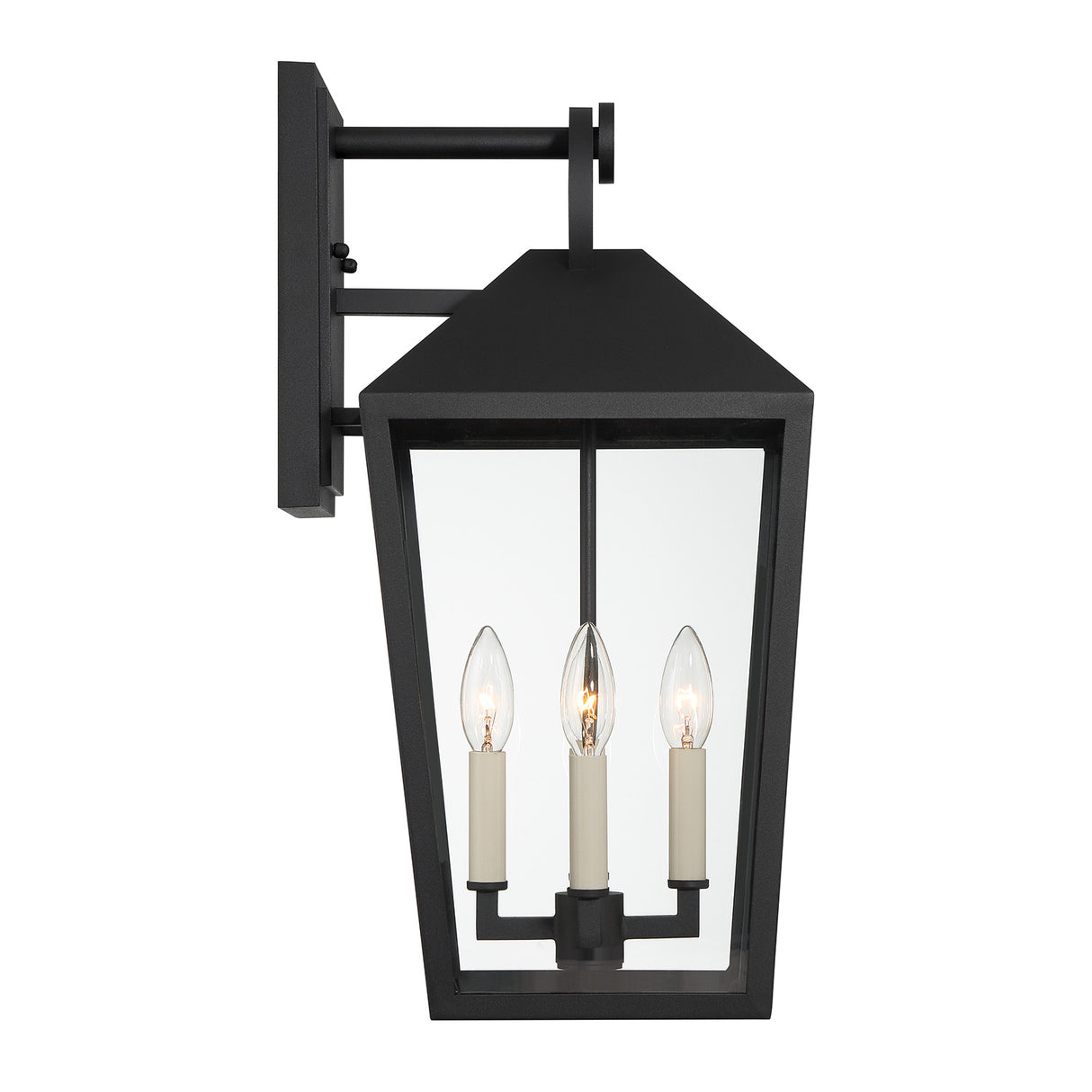 Cole Outdoor Wall Light, Large 21.5" Black