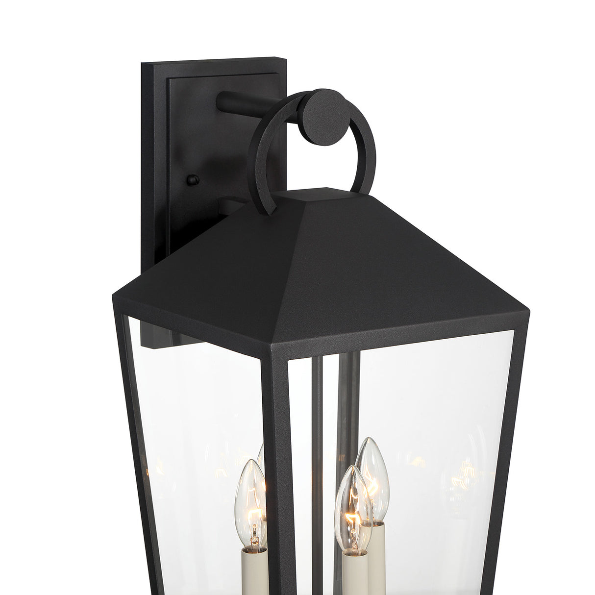 Cole Outdoor Wall Light, Large 21.5" Black