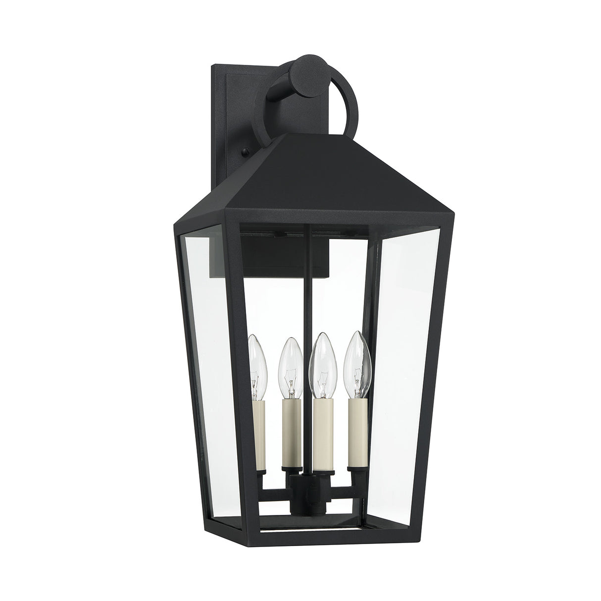 Cole Outdoor Wall Light, Large 21.5" Black