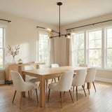 Mason 4 Light Chandelier 32", Matte Black