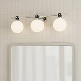 Bryce 3 Globe Vanity, Polished Nickel