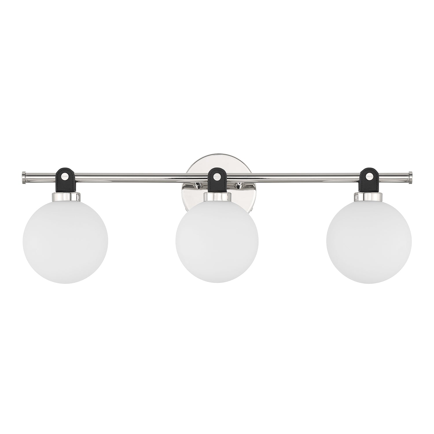 Bryce 3 Globe LED Vanity, Polished Nickel