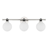 Bryce 3 Globe LED Vanity, Polished Nickel