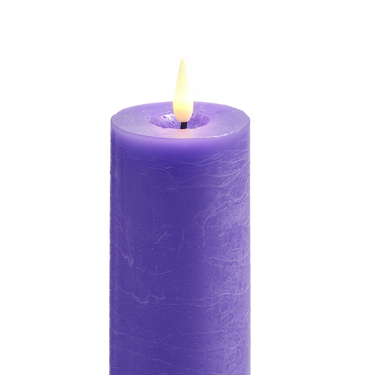 Advent Infinity Wick 7" Distressed Slim Pillar Candles, Set of 4