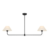 Holden 2 Shade Linear Pendant, Matte Black