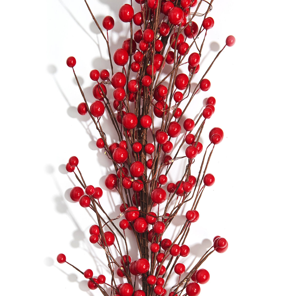 Royale Red Berry Garland with 100 LEDs