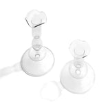 Lily Glass Candle Holders, Clear, Set of 2