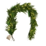 Lush Evergreen Garland with 100 LEDs