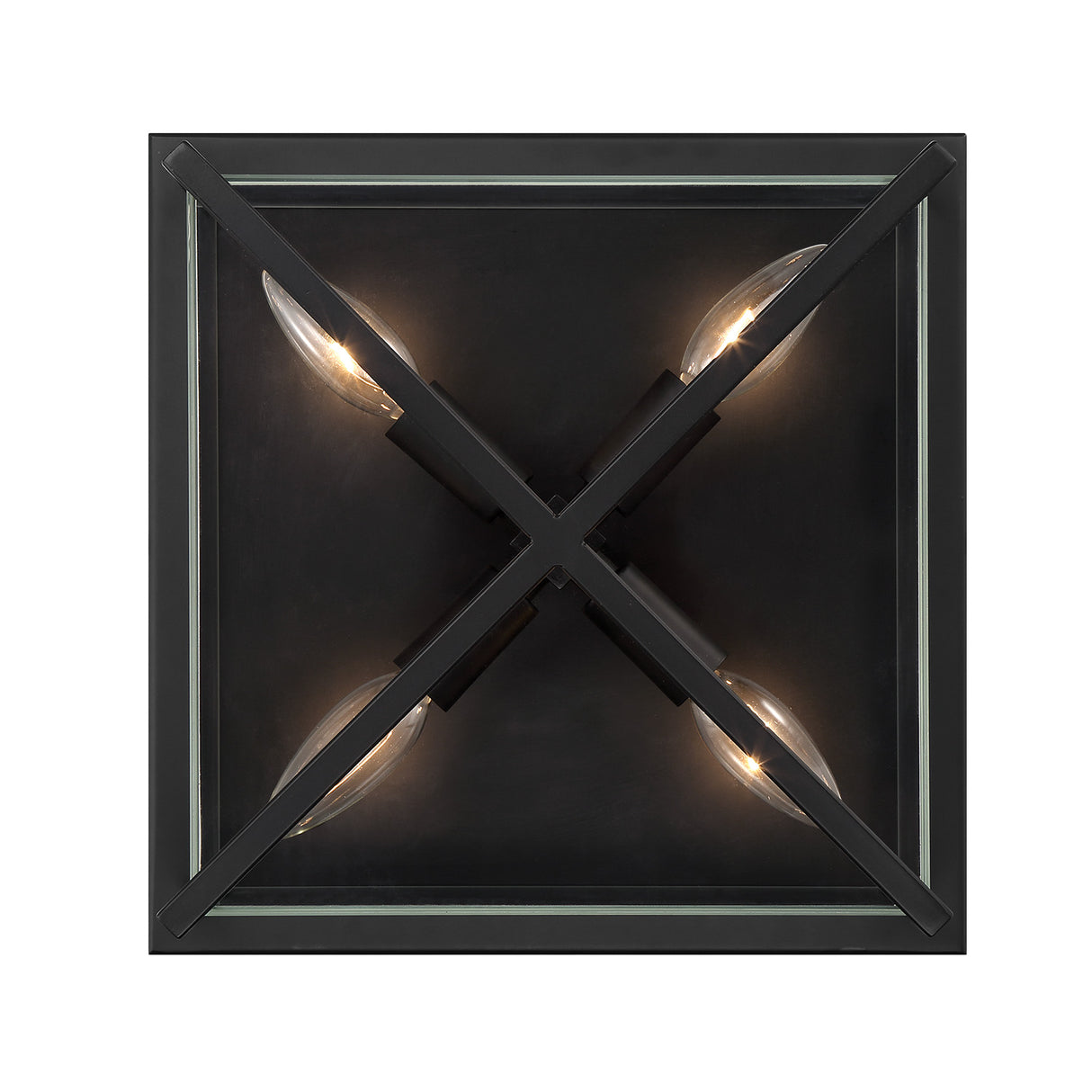 Miles Indoor/Outdoor Flush Mount, Matte Black