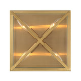 Miles Indoor/Outdoor Flush Mount, Satin Brass