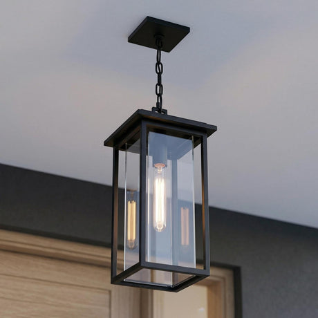 Colin Outdoor Hanging Light, Black