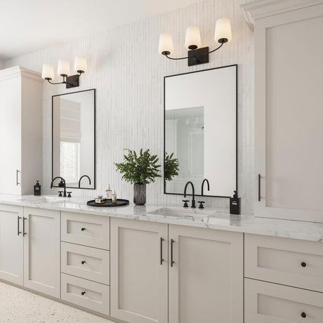 Blake 3 Light Vanity, in an upscale Primary Bathroom