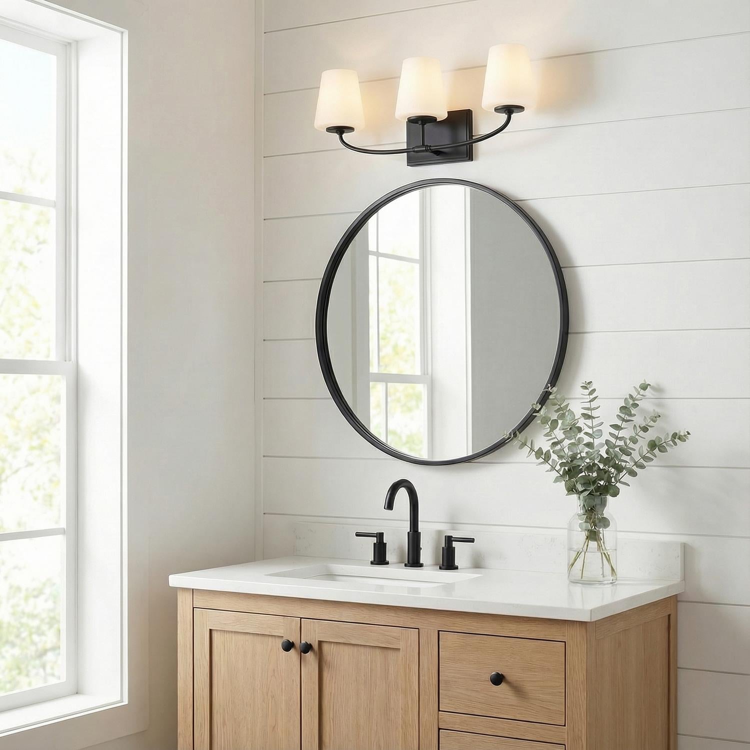 Blake 3 Light Vanity, Matte Black
