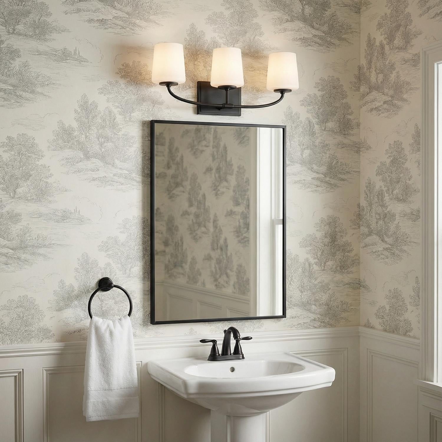 Blake 3 Light Vanity, Matte Black