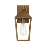 Cole Outdoor Wall Light, Small 13" Burnished Brass